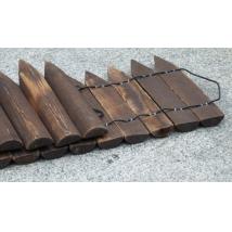 園藝木柵欄木圍欄炭化防腐杉木連杭 戶外柵欄木籬笆花盆護(hù)欄